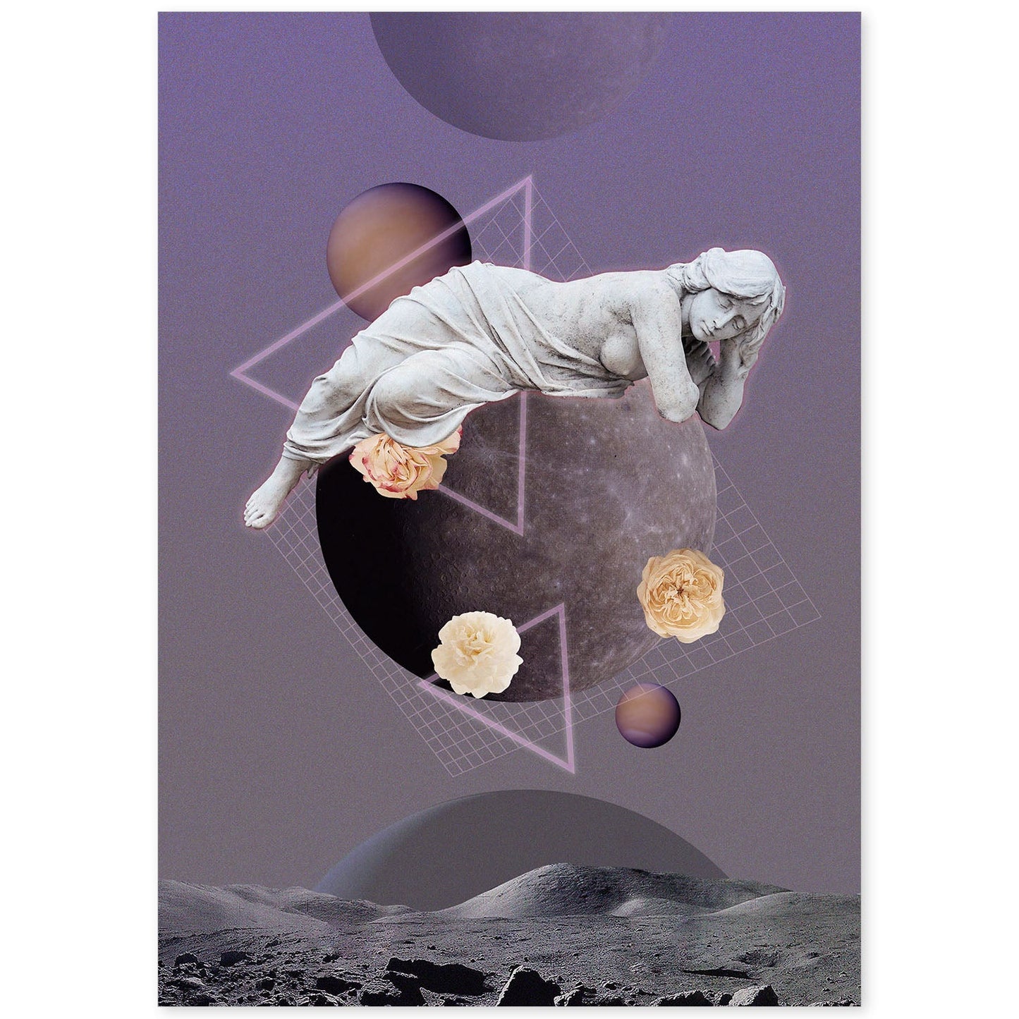 Lamina artistica decorativa con ilustración de Collage surrealista 27 estilo Collage-Artwork-Nacnic-A4-Sin marco-Nacnic Estudio SL
