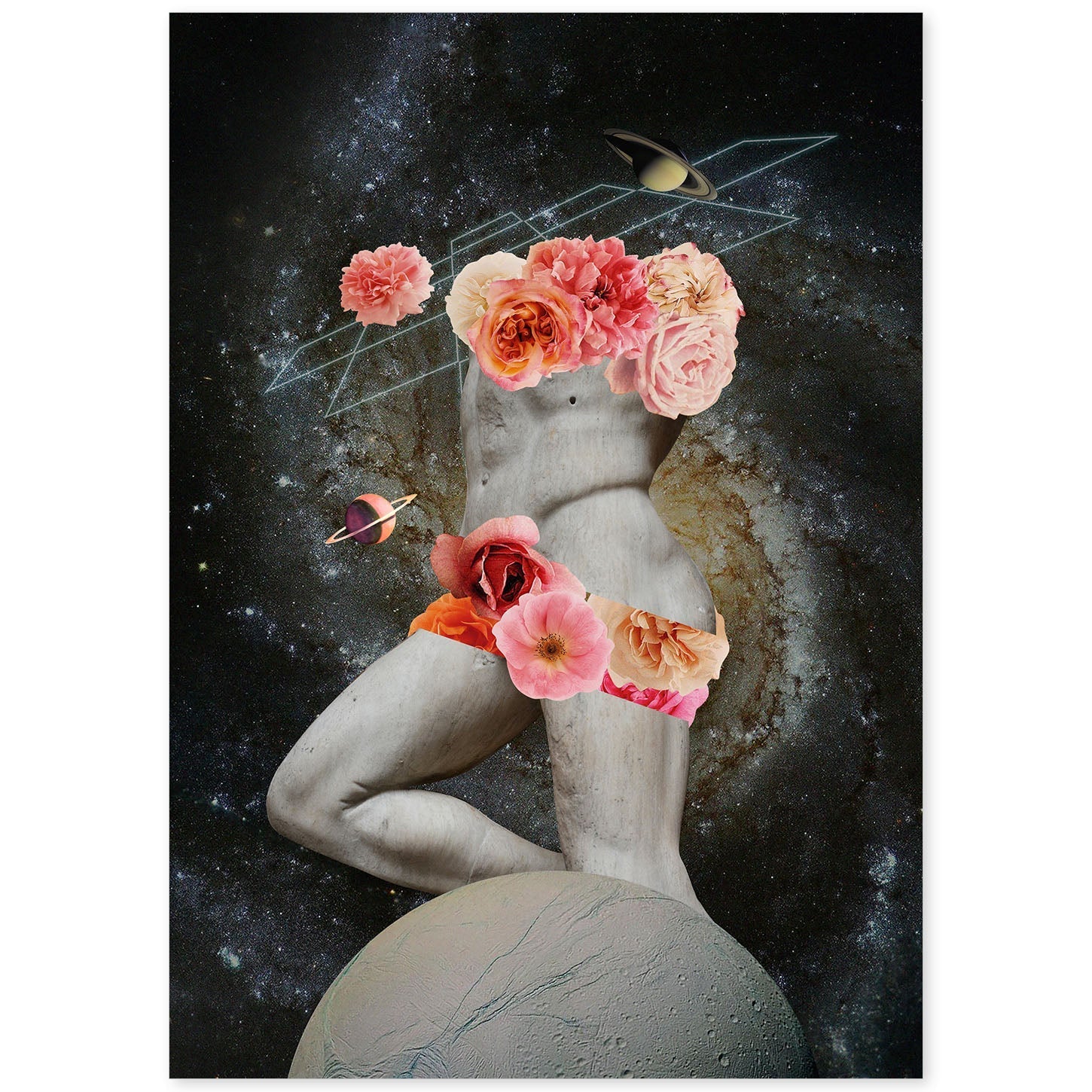 Lamina artistica decorativa con ilustración de Collage surrealista 28 estilo Collage-Artwork-Nacnic-A4-Sin marco-Nacnic Estudio SL