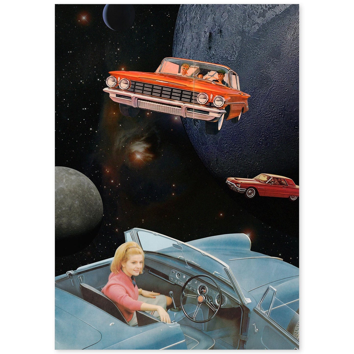 Lamina artistica decorativa con ilustración de Collage surrealista 29 estilo Collage-Artwork-Nacnic-A4-Sin marco-Nacnic Estudio SL