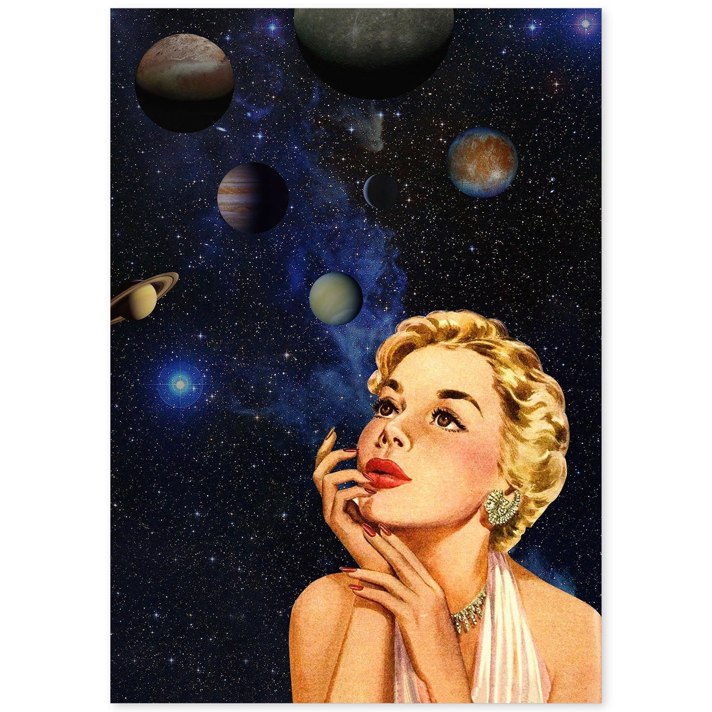 Lamina artistica decorativa con ilustración de Collage surrealista 30 estilo Collage-Artwork-Nacnic-A4-Sin marco-Nacnic Estudio SL