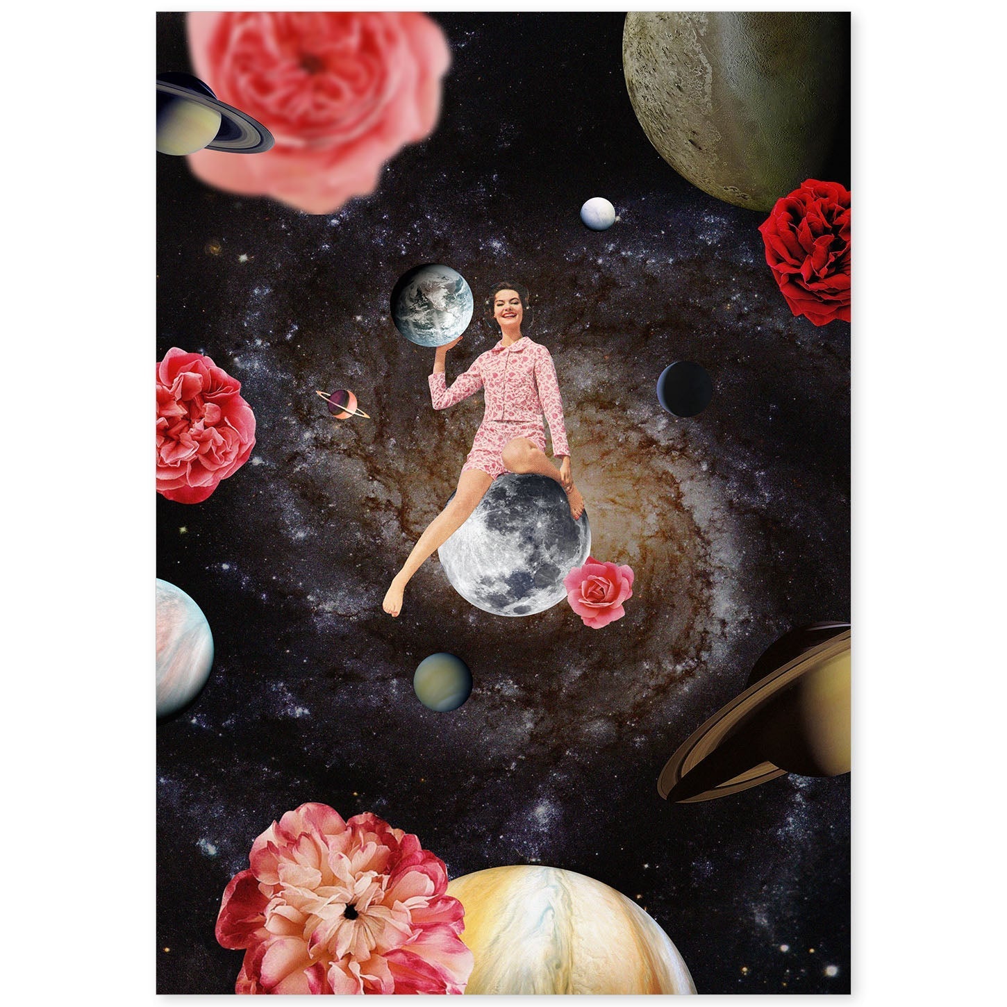 Lamina artistica decorativa con ilustración de Collage surrealista 31 estilo Collage-Artwork-Nacnic-A4-Sin marco-Nacnic Estudio SL