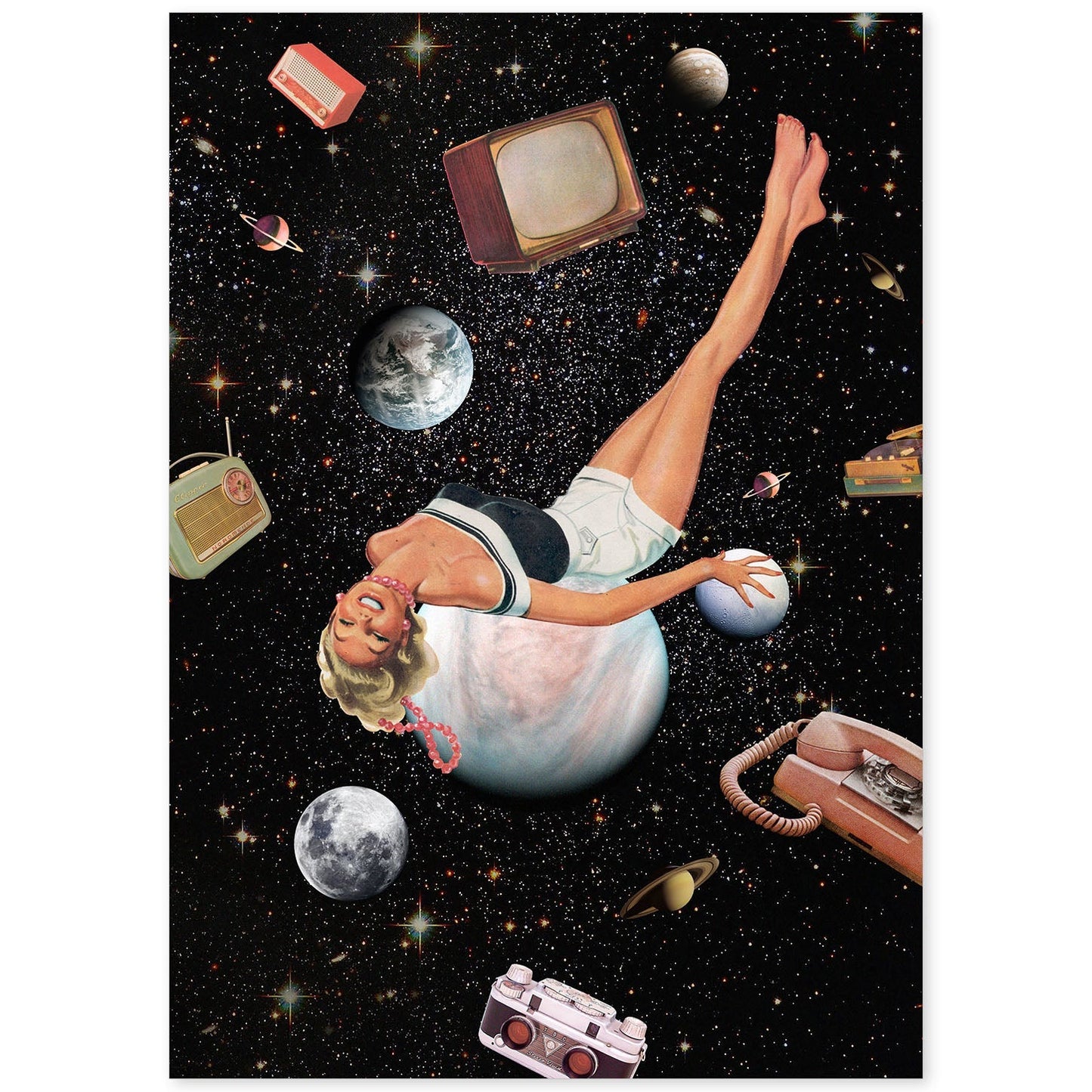 Lamina artistica decorativa con ilustración de Collage surrealista 32 estilo Collage-Artwork-Nacnic-A4-Sin marco-Nacnic Estudio SL