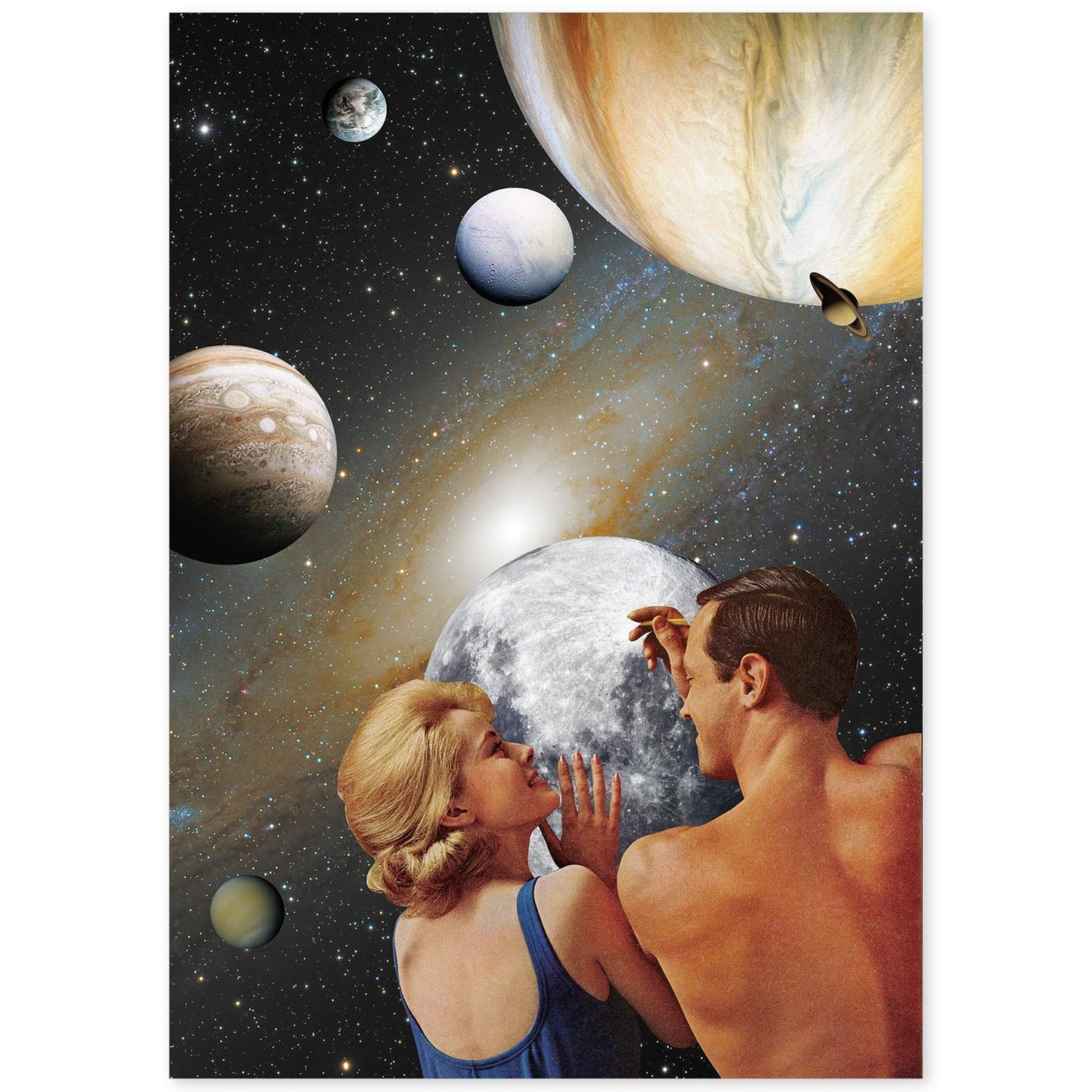 Lamina artistica decorativa con ilustración de Collage surrealista 33 estilo Collage-Artwork-Nacnic-A4-Sin marco-Nacnic Estudio SL