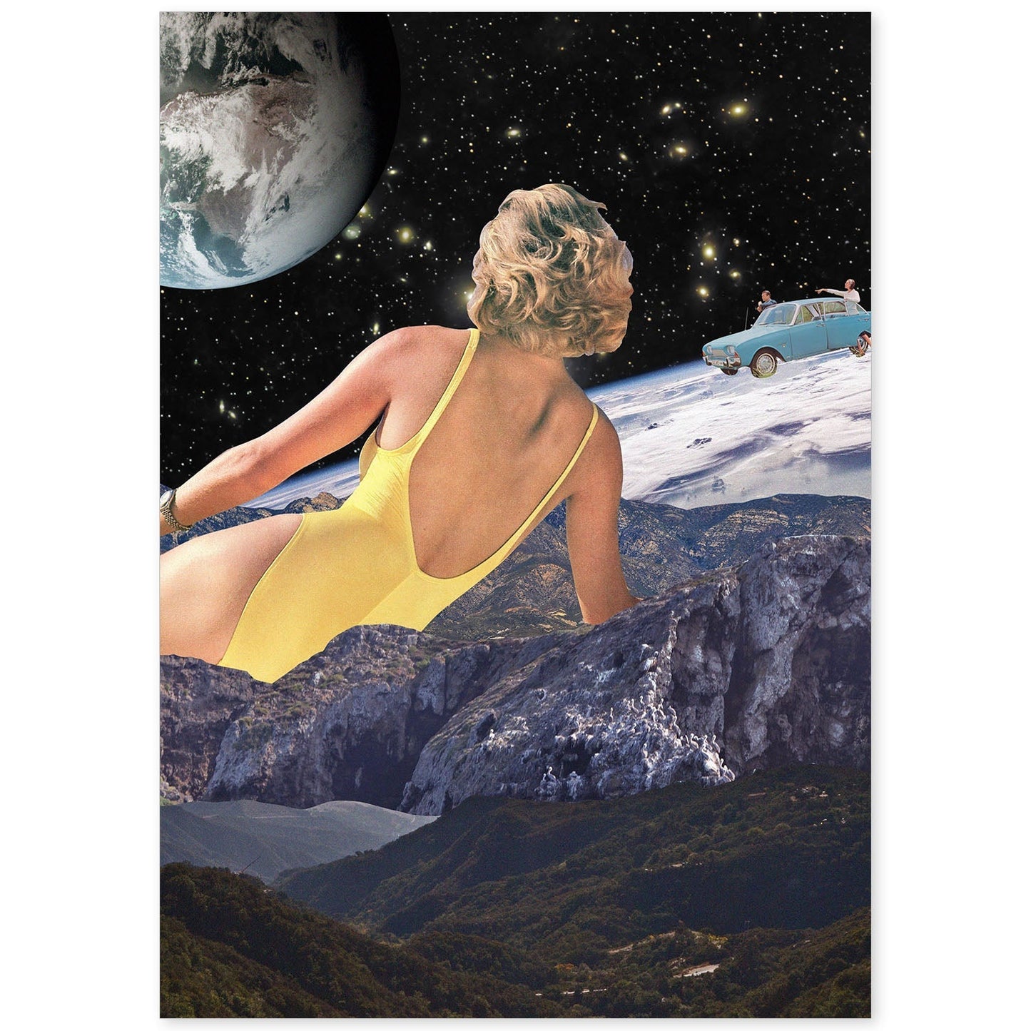 Lamina artistica decorativa con ilustración de Collage surrealista 34 estilo Collage-Artwork-Nacnic-A4-Sin marco-Nacnic Estudio SL