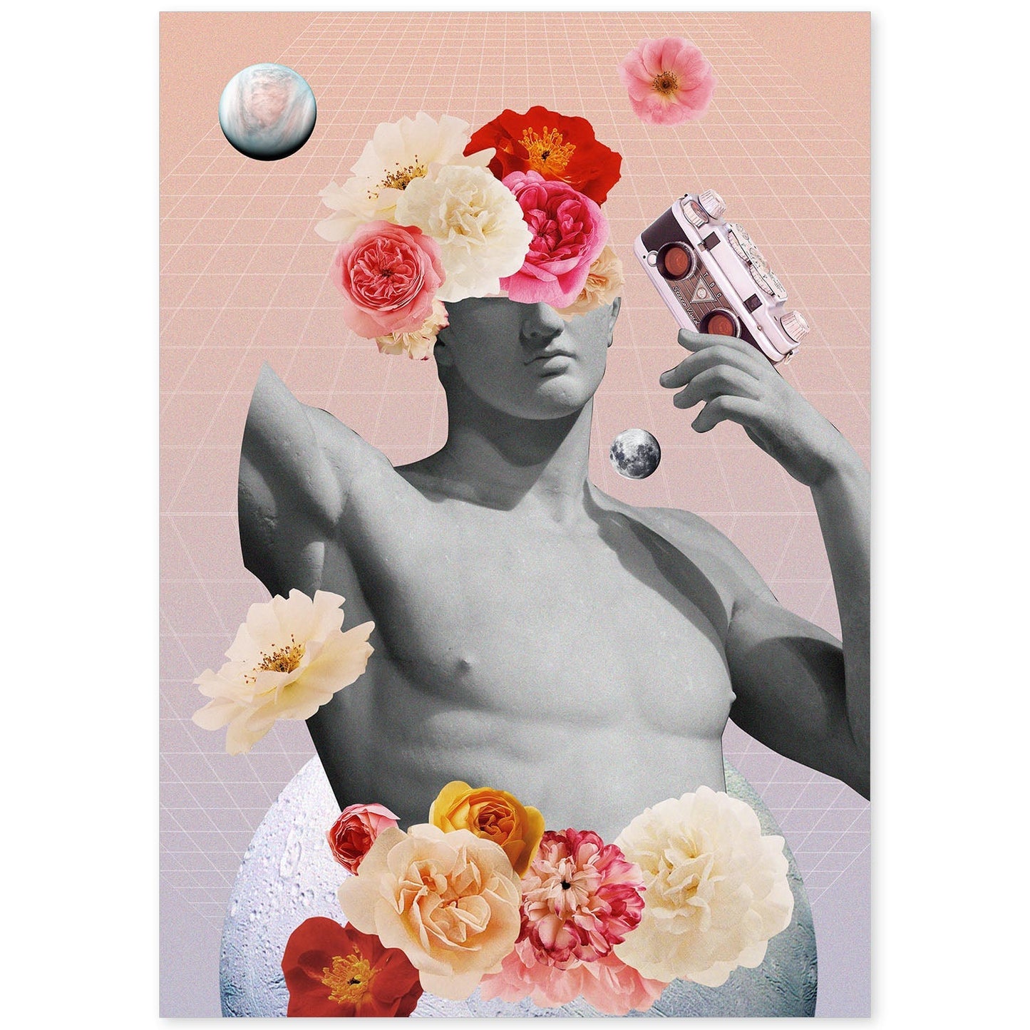 Lamina artistica decorativa con ilustración de Collage surrealista 37 estilo Collage-Artwork-Nacnic-A4-Sin marco-Nacnic Estudio SL