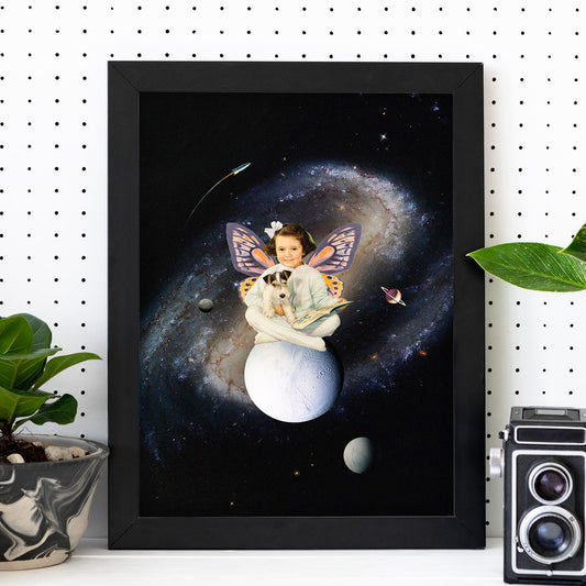 Lamina artistica decorativa con ilustración de Collage surrealista 39 estilo Collage-Artwork-Nacnic-Nacnic Estudio SL