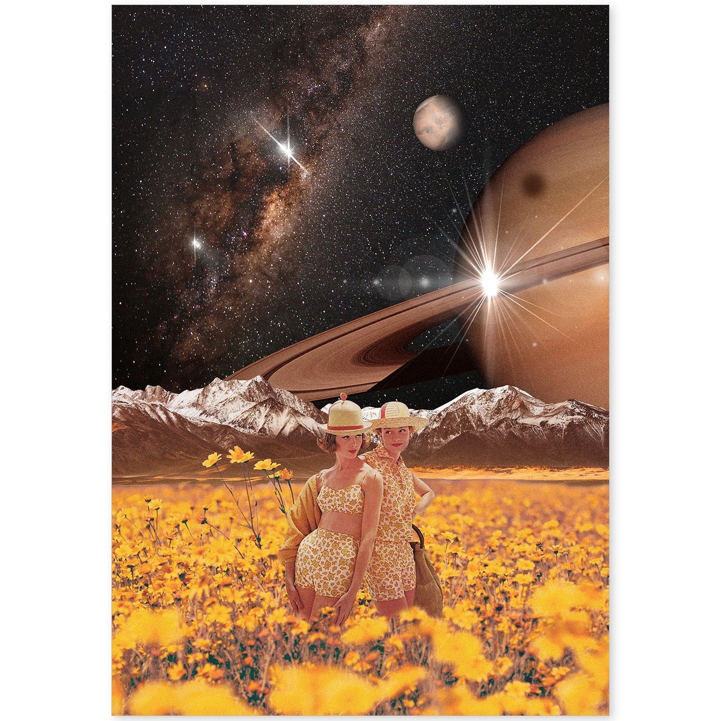 Lamina artistica decorativa con ilustración de Collage surrealista 4 estilo Collage-Artwork-Nacnic-A4-Sin marco-Nacnic Estudio SL