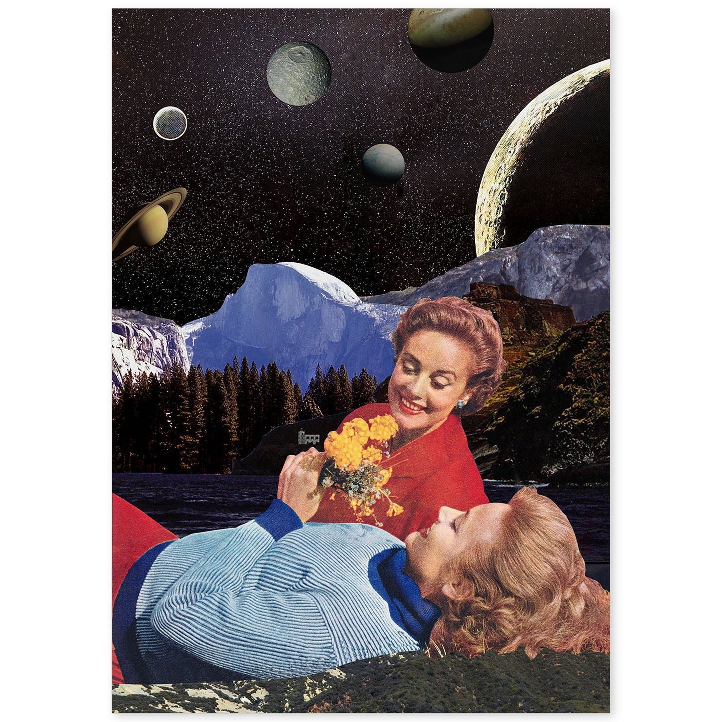 Lamina artistica decorativa con ilustración de Collage surrealista 43 estilo Collage-Artwork-Nacnic-A4-Sin marco-Nacnic Estudio SL