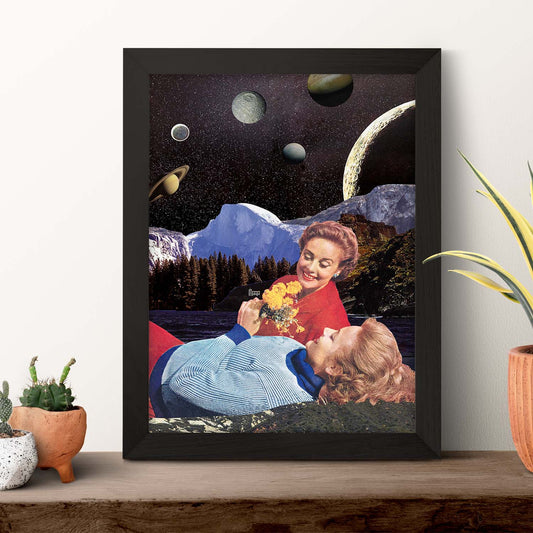 Lamina artistica decorativa con ilustración de Collage surrealista 43 estilo Collage-Artwork-Nacnic-Nacnic Estudio SL