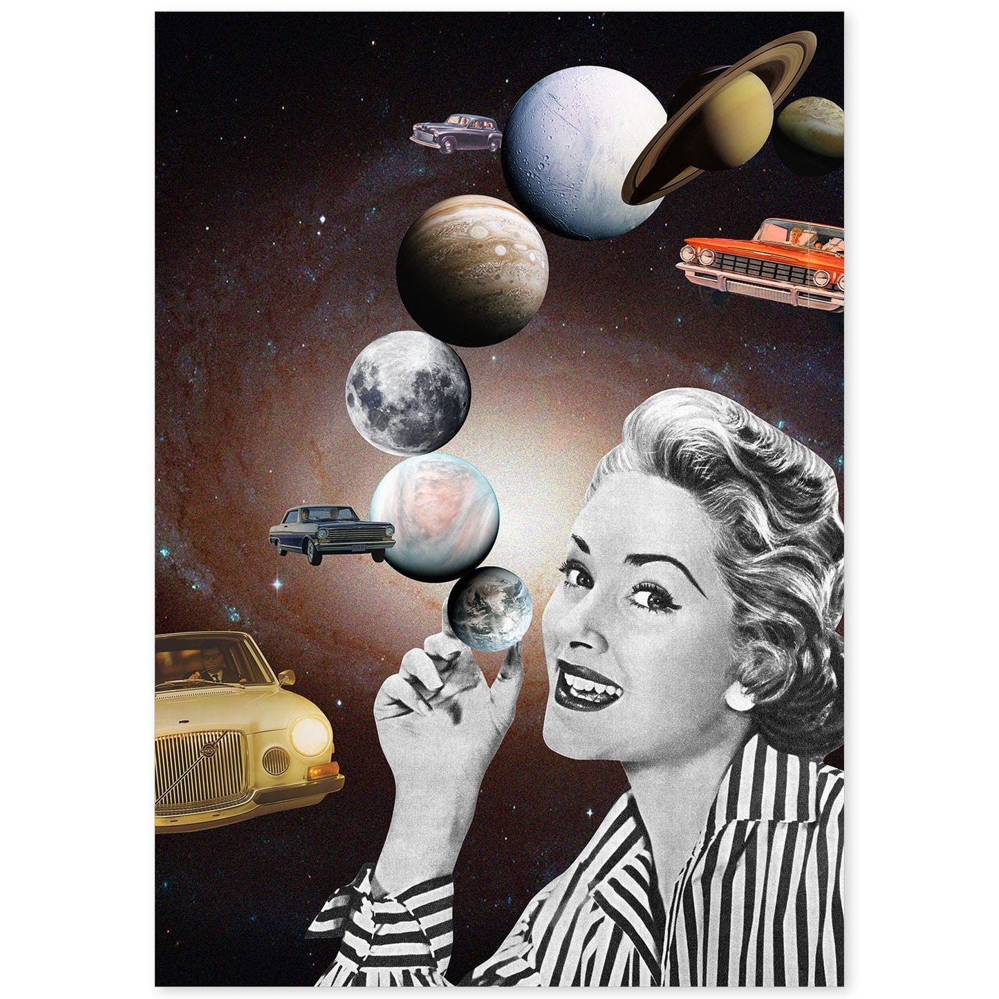 Lamina artistica decorativa con ilustración de Collage surrealista 44 estilo Collage-Artwork-Nacnic-A4-Sin marco-Nacnic Estudio SL