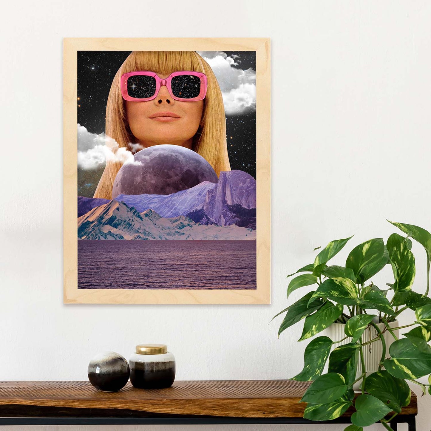 Lamina artistica decorativa con ilustración de Collage surrealista 47 estilo Collage-Artwork-Nacnic-Nacnic Estudio SL