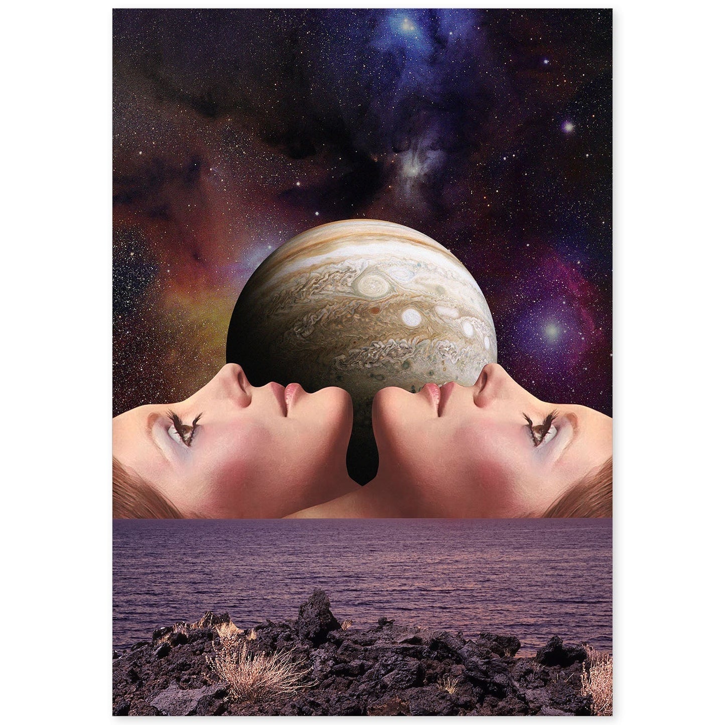 Lamina artistica decorativa con ilustración de Collage surrealista 48 estilo Collage-Artwork-Nacnic-A4-Sin marco-Nacnic Estudio SL