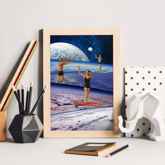 Lamina artistica decorativa con ilustración de Collage surrealista 49 estilo Collage-Artwork-Nacnic-Nacnic Estudio SL