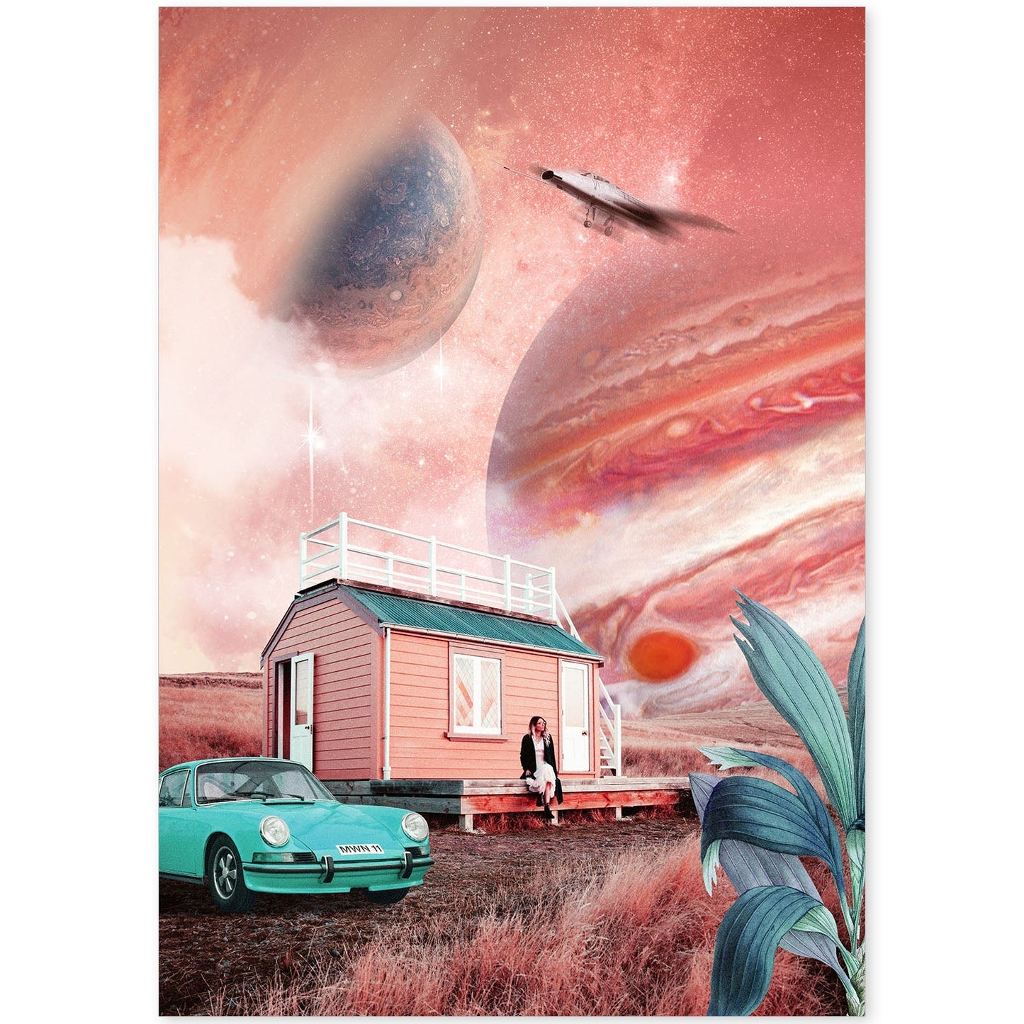 Lamina artistica decorativa con ilustración de Collage surrealista 8 estilo Collage-Artwork-Nacnic-A4-Sin marco-Nacnic Estudio SL