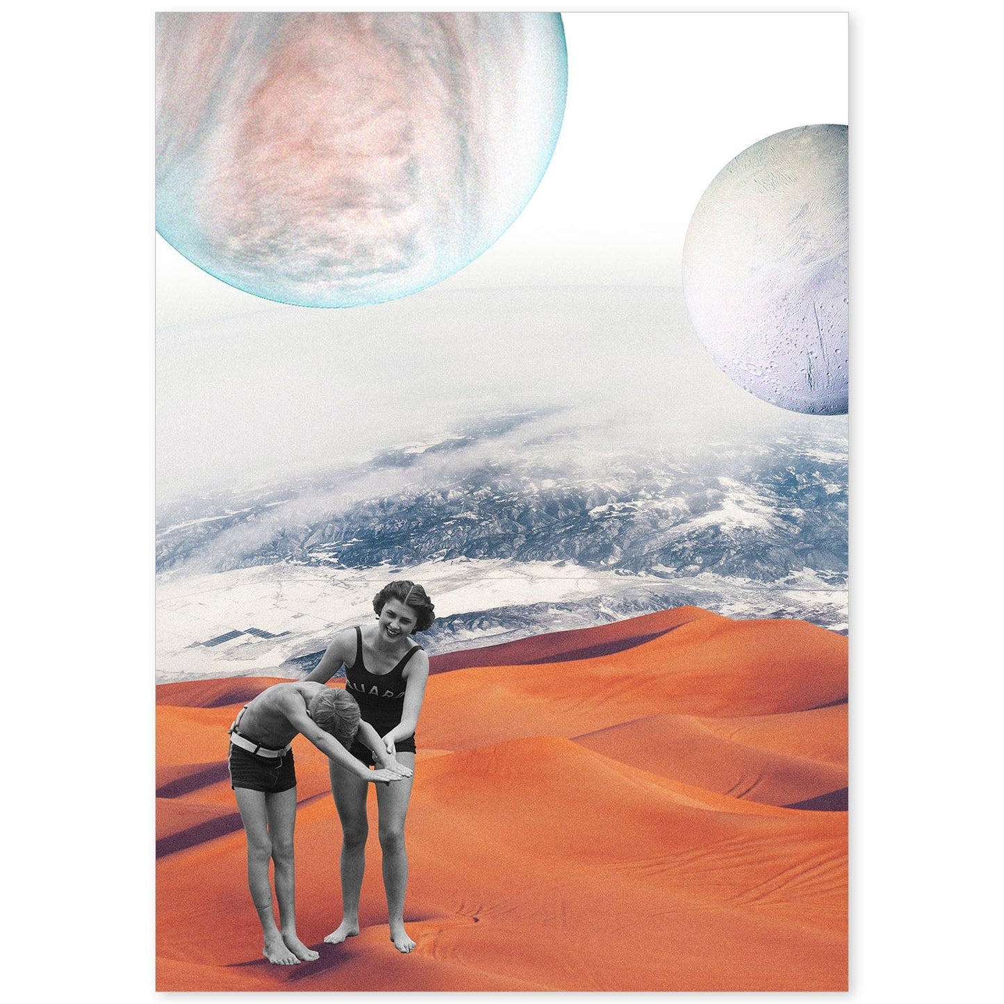 Lamina artistica decorativa con ilustración de Collage surrealista 9 estilo Collage-Artwork-Nacnic-A4-Sin marco-Nacnic Estudio SL