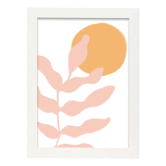 Lamina artistica decorativa con ilustración de Color moderno 04 estilo Abstracto-Artwork-Nacnic-A4-Marco Blanco-Nacnic Estudio SL