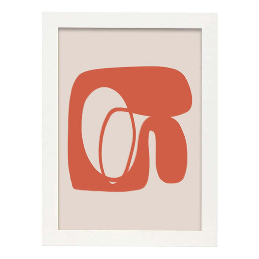 Lamina artistica decorativa con ilustración de Color moderno 08 estilo Abstracto-Artwork-Nacnic-A4-Marco Blanco-Nacnic Estudio SL