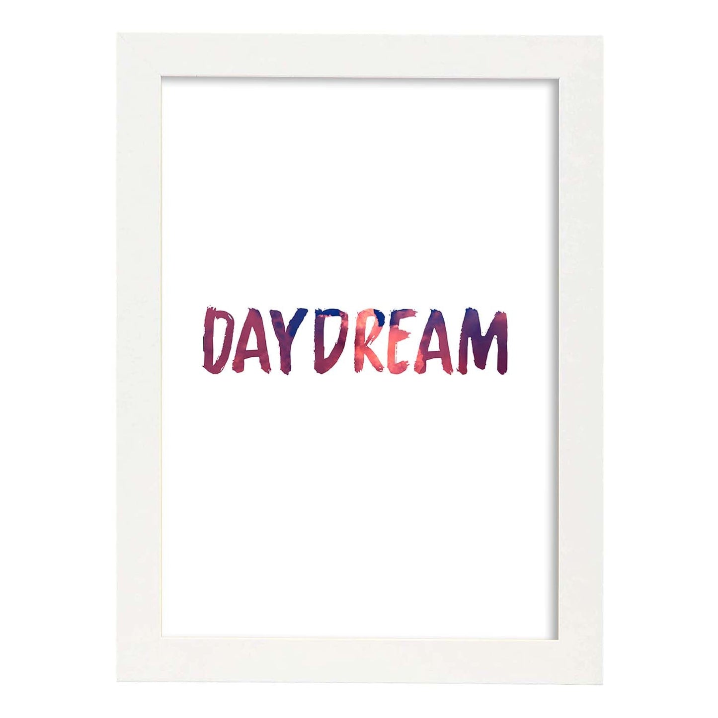 Lamina artistica decorativa con ilustración de day dream estilo Mensaje inspiracional-Artwork-Nacnic-A4-Marco Blanco-Nacnic Estudio SL