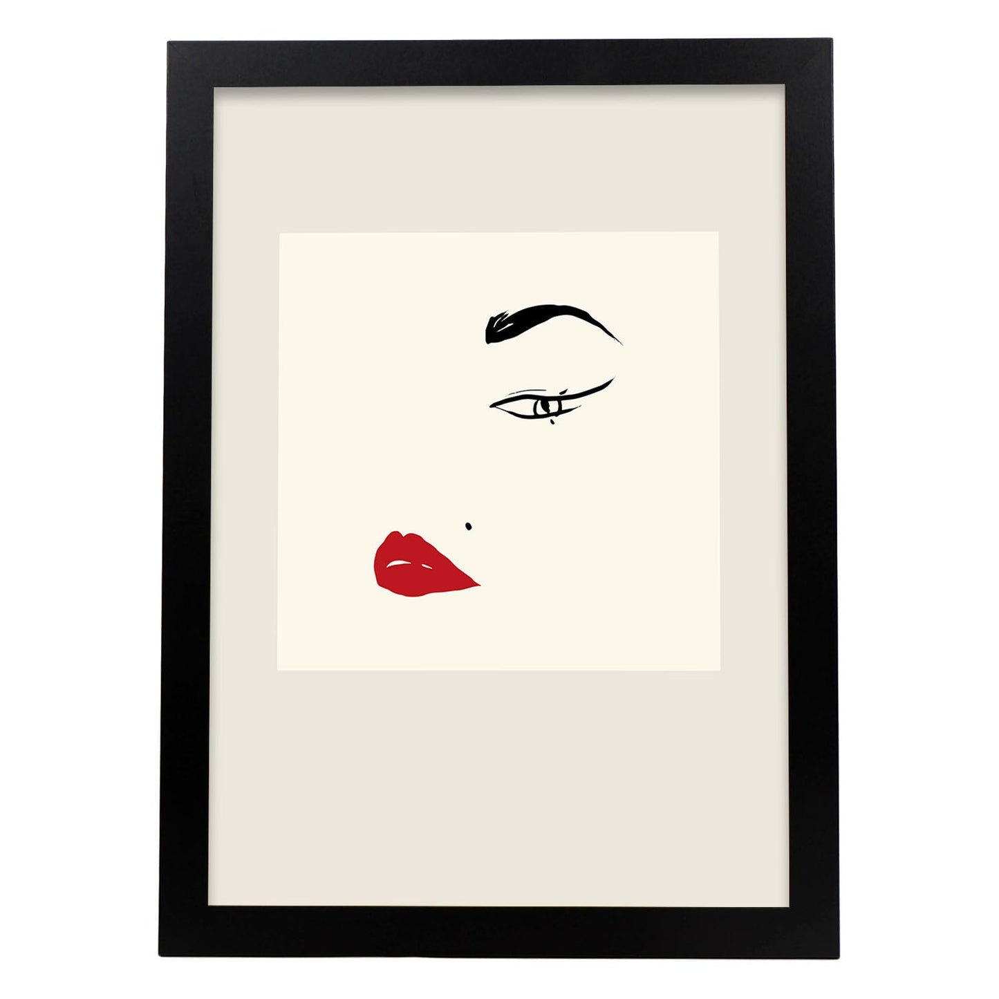 Lamina artistica decorativa con ilustración de Desnudos Matisse 11 estilo fauvista-Artwork-Nacnic-A3-Marco Negro-Nacnic Estudio SL