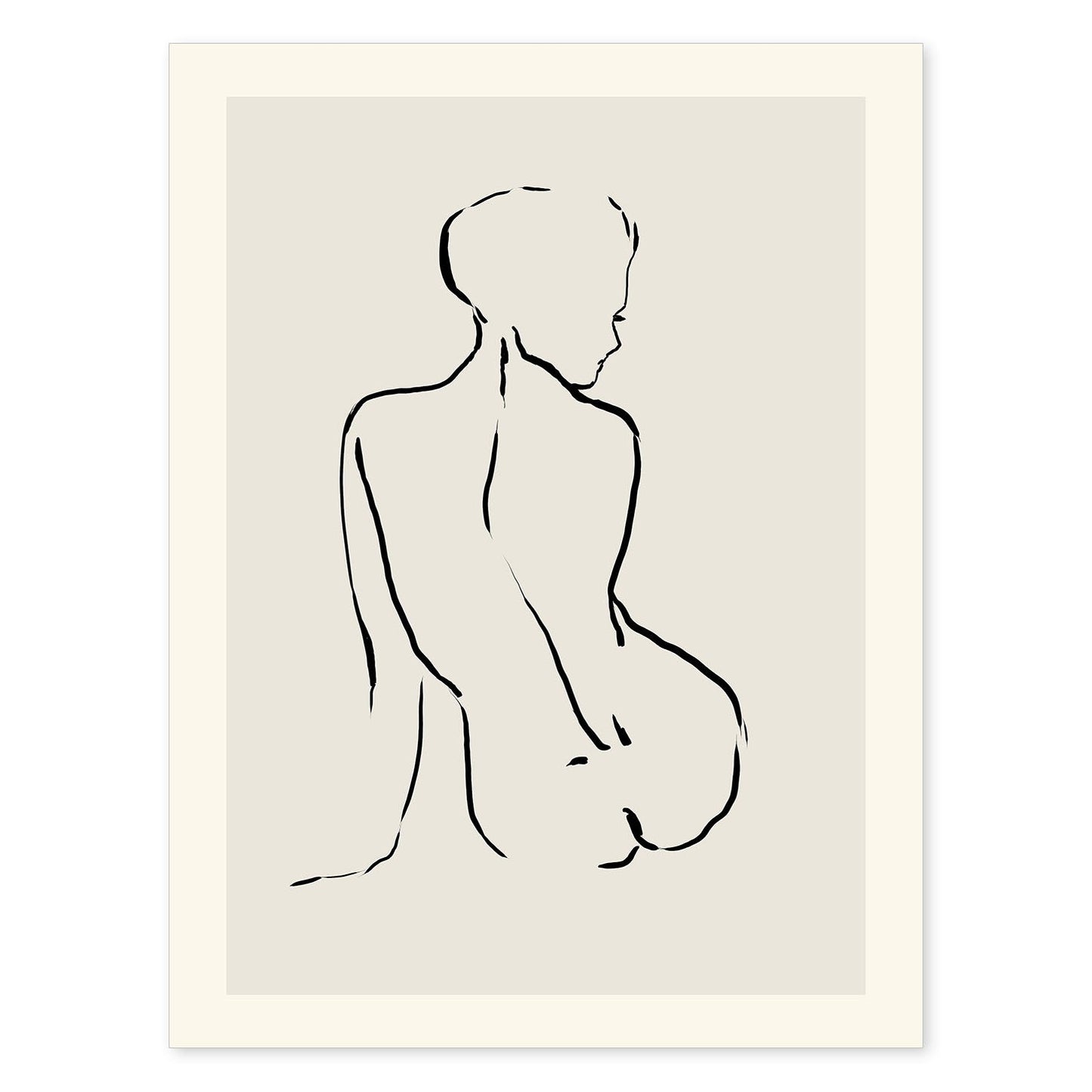 Lamina artistica decorativa con ilustración de Desnudos Matisse 12 estilo fauvista-Artwork-Nacnic-A4-Sin marco-Nacnic Estudio SL