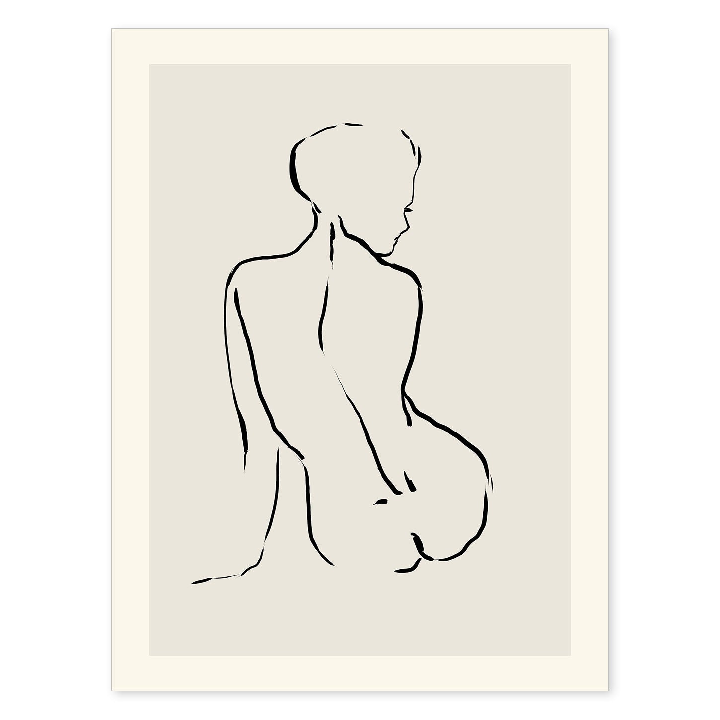 Lamina artistica decorativa con ilustración de Desnudos Matisse 12 estilo fauvista-Artwork-Nacnic-A4-Sin marco-Nacnic Estudio SL