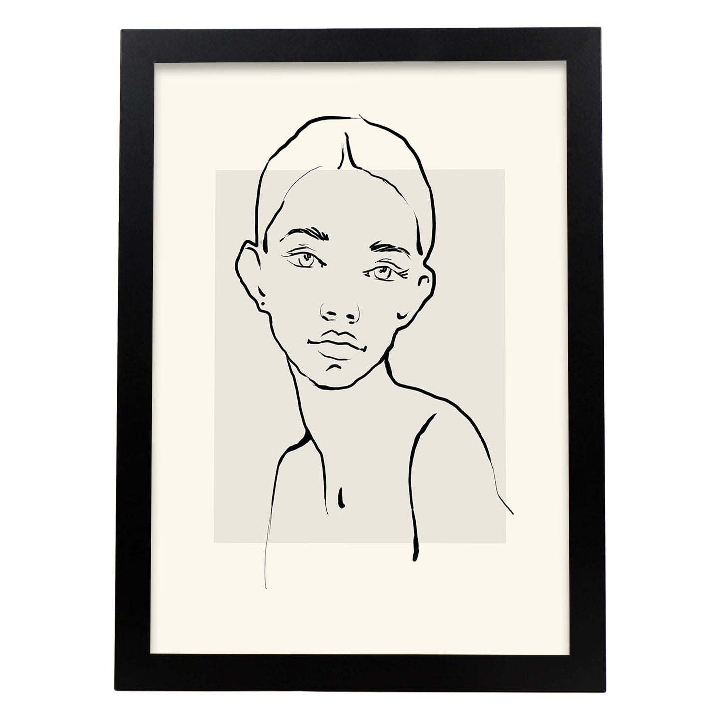Lamina artistica decorativa con ilustración de Desnudos Matisse 13 estilo fauvista-Artwork-Nacnic-A3-Marco Negro-Nacnic Estudio SL