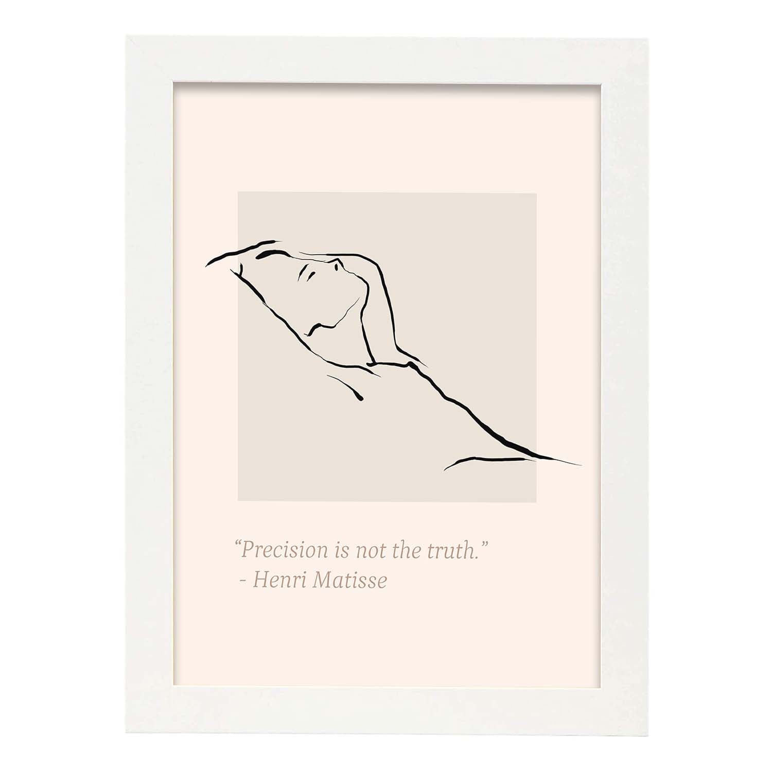 Lamina artistica decorativa con ilustración de Desnudos Matisse 14 estilo fauvista-Artwork-Nacnic-A3-Marco Blanco-Nacnic Estudio SL