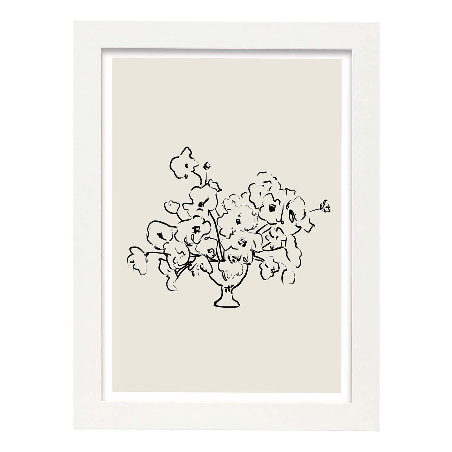 Lamina artistica decorativa con ilustración de Desnudos Matisse 18 estilo fauvista-Artwork-Nacnic-A3-Marco Blanco-Nacnic Estudio SL