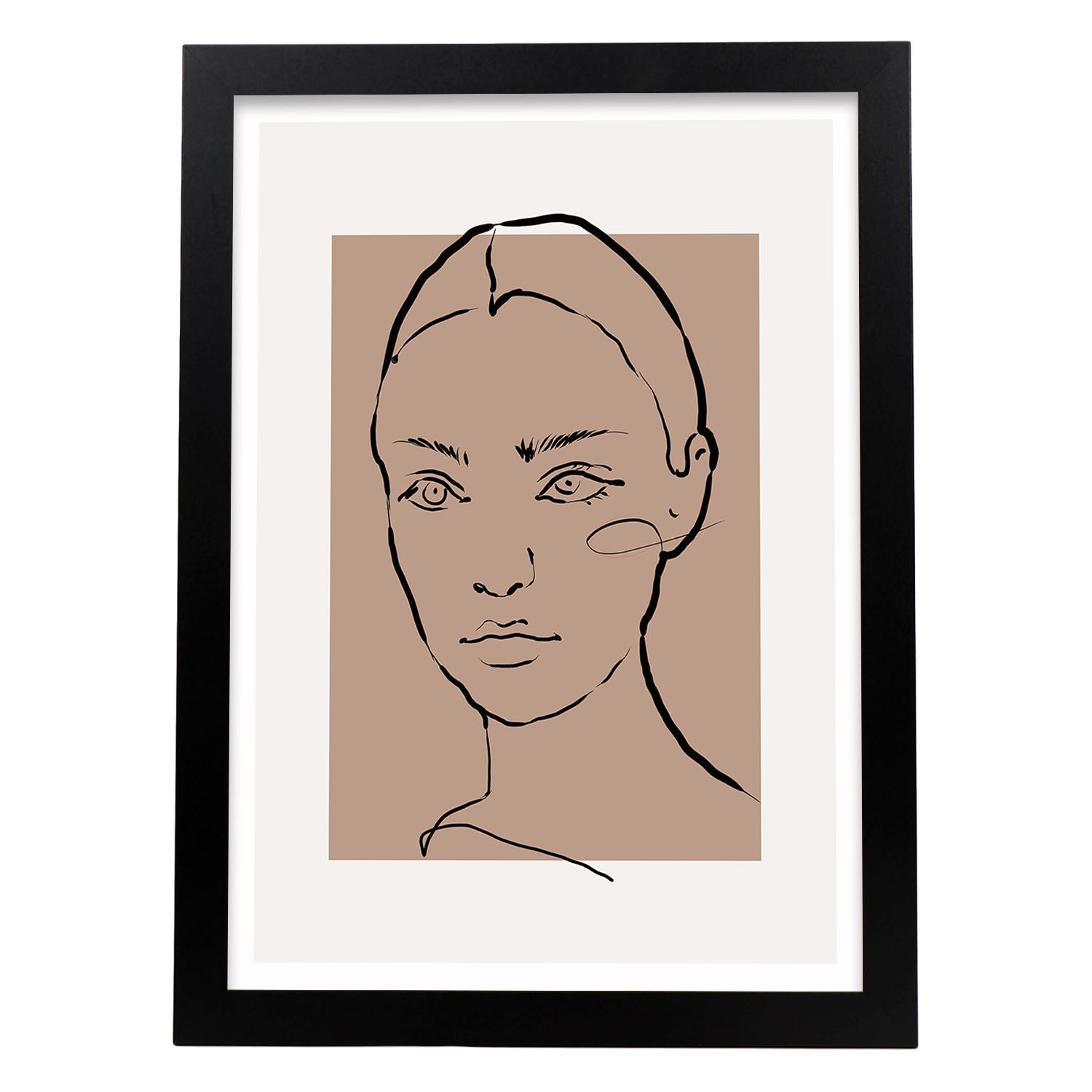 Lamina artistica decorativa con ilustración de Desnudos Matisse 19 estilo fauvista-Artwork-Nacnic-A3-Marco Negro-Nacnic Estudio SL