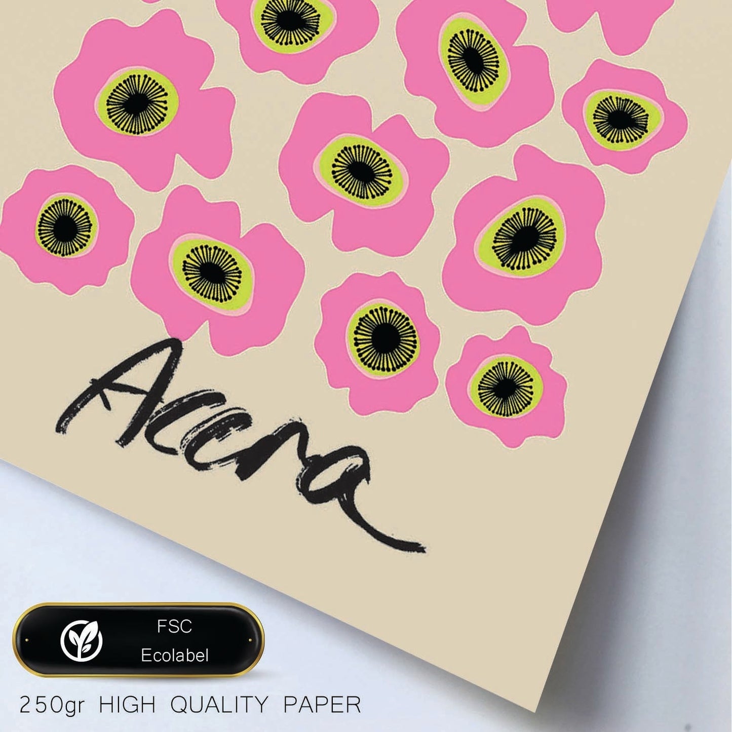 Lamina artistica decorativa con ilustración de Diseño abstracto de flor Accra-Artwork-Nacnic-Nacnic Estudio SL