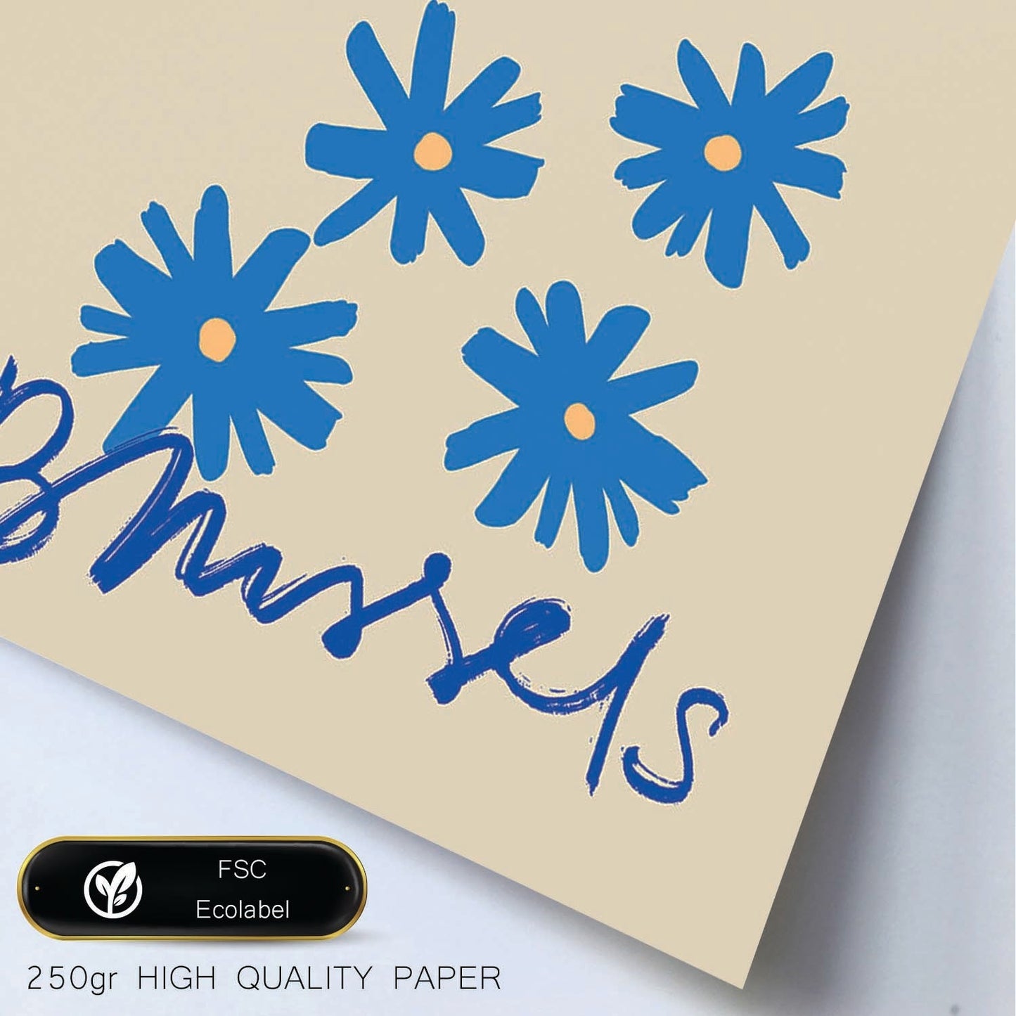 Lamina artistica decorativa con ilustración de Diseño abstracto de flor Bruselas-Artwork-Nacnic-Nacnic Estudio SL