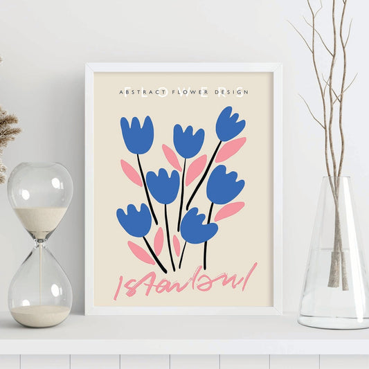 Lamina artistica decorativa con ilustración de Diseño abstracto de flor Estambul-Artwork-Nacnic-Nacnic Estudio SL