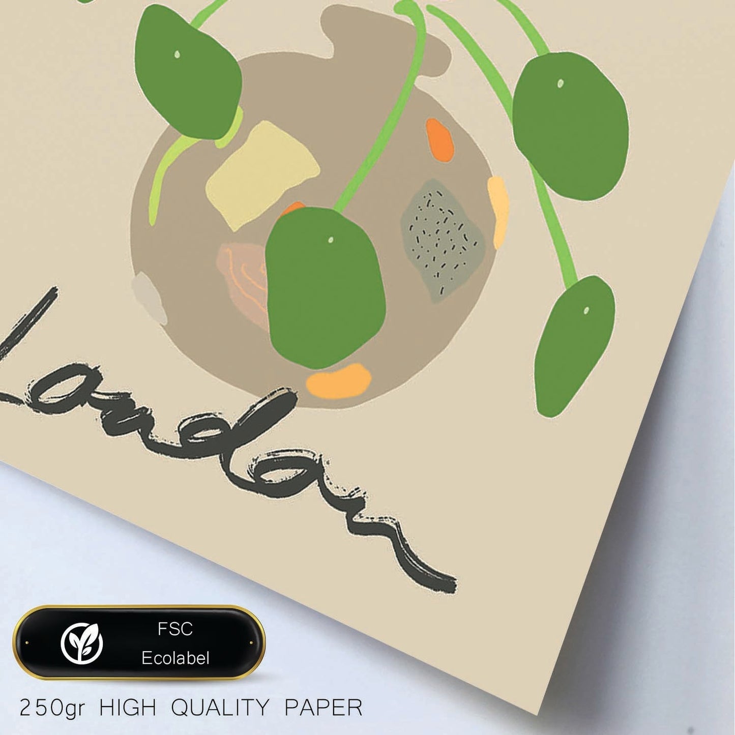 Lamina artistica decorativa con ilustración de Diseño abstracto de flor LONDRES-Artwork-Nacnic-Nacnic Estudio SL