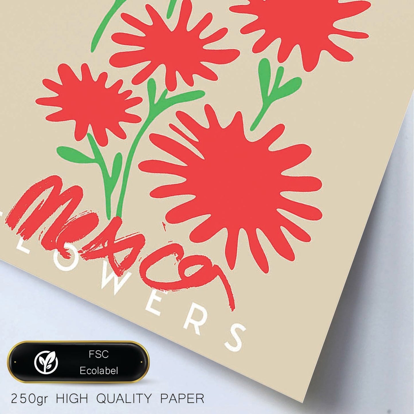 Lamina artistica decorativa con ilustración de Diseño abstracto de flor México-Artwork-Nacnic-Nacnic Estudio SL