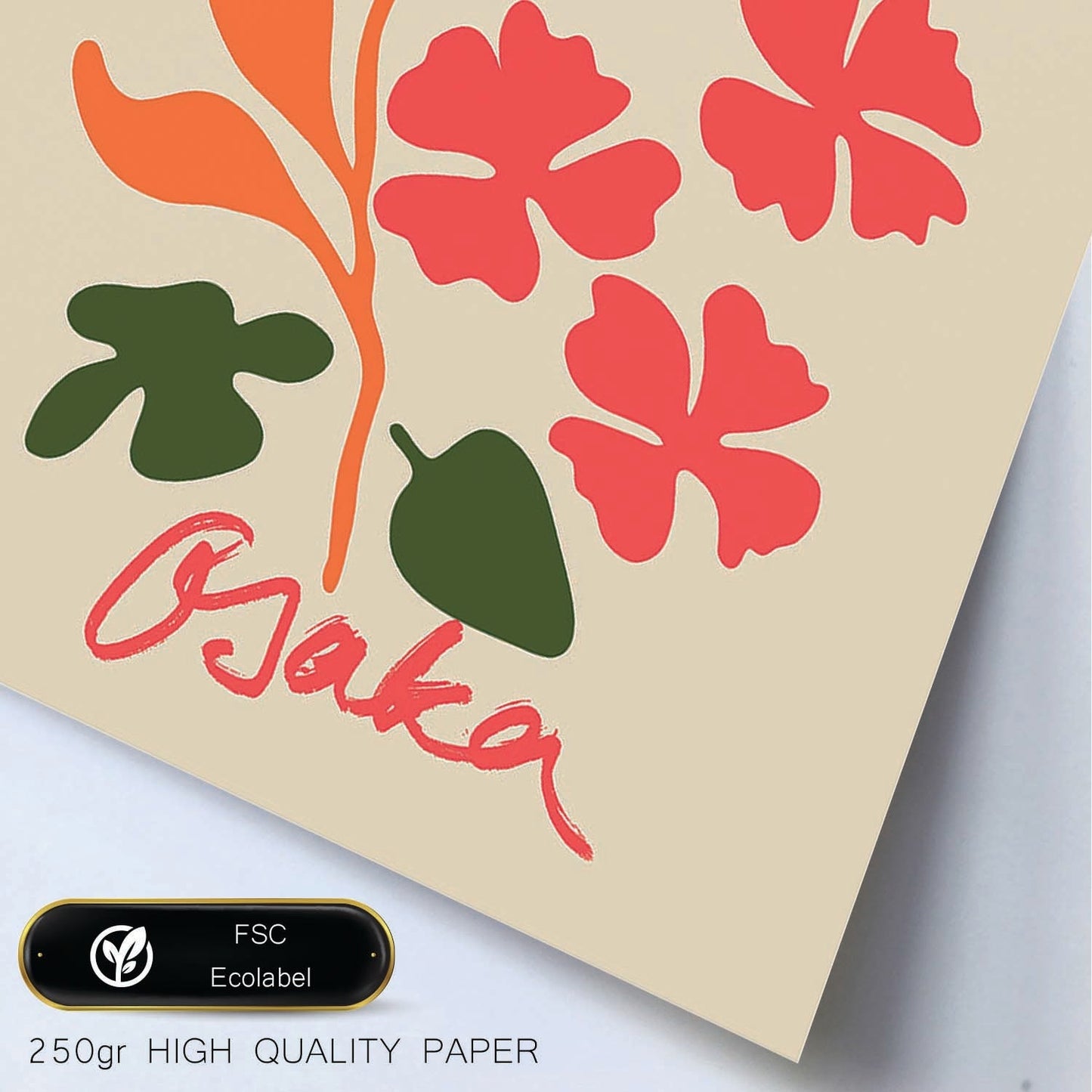 Lamina artistica decorativa con ilustración de Diseño abstracto de flor Osaka-Artwork-Nacnic-Nacnic Estudio SL