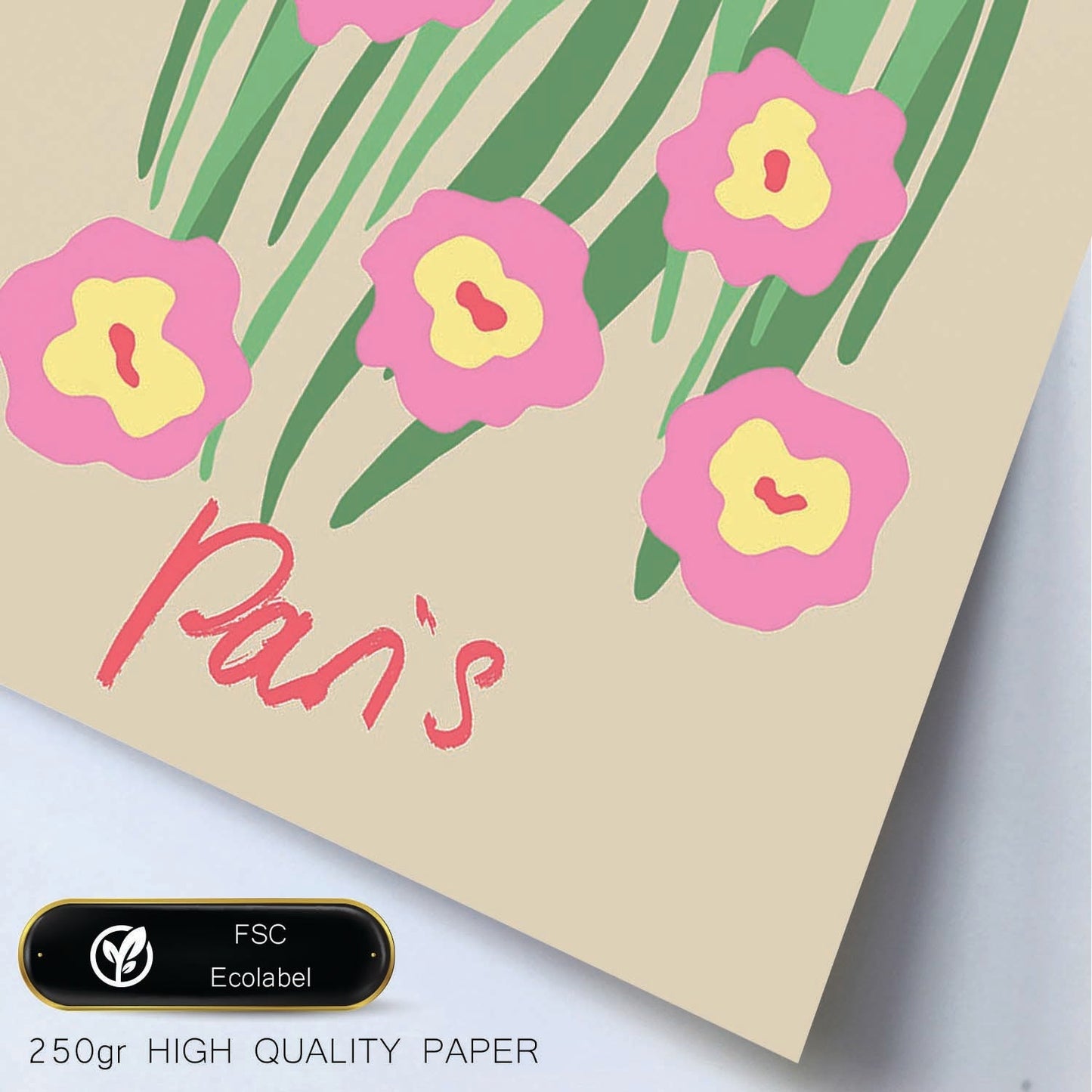 Lamina artistica decorativa con ilustración de Diseño abstracto de flor París-Artwork-Nacnic-Nacnic Estudio SL