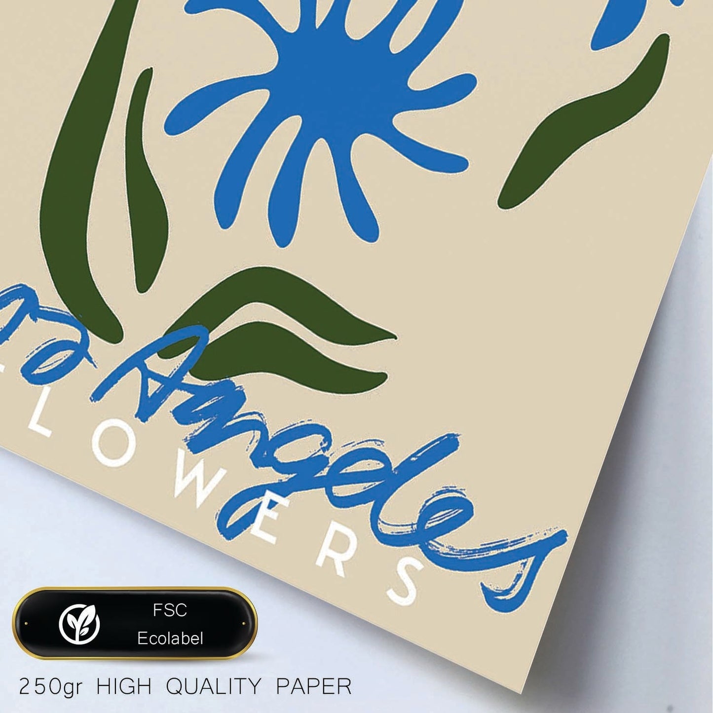 Lamina artistica decorativa con ilustración de Diseño floral abstracto Los Ángeles-Artwork-Nacnic-Nacnic Estudio SL