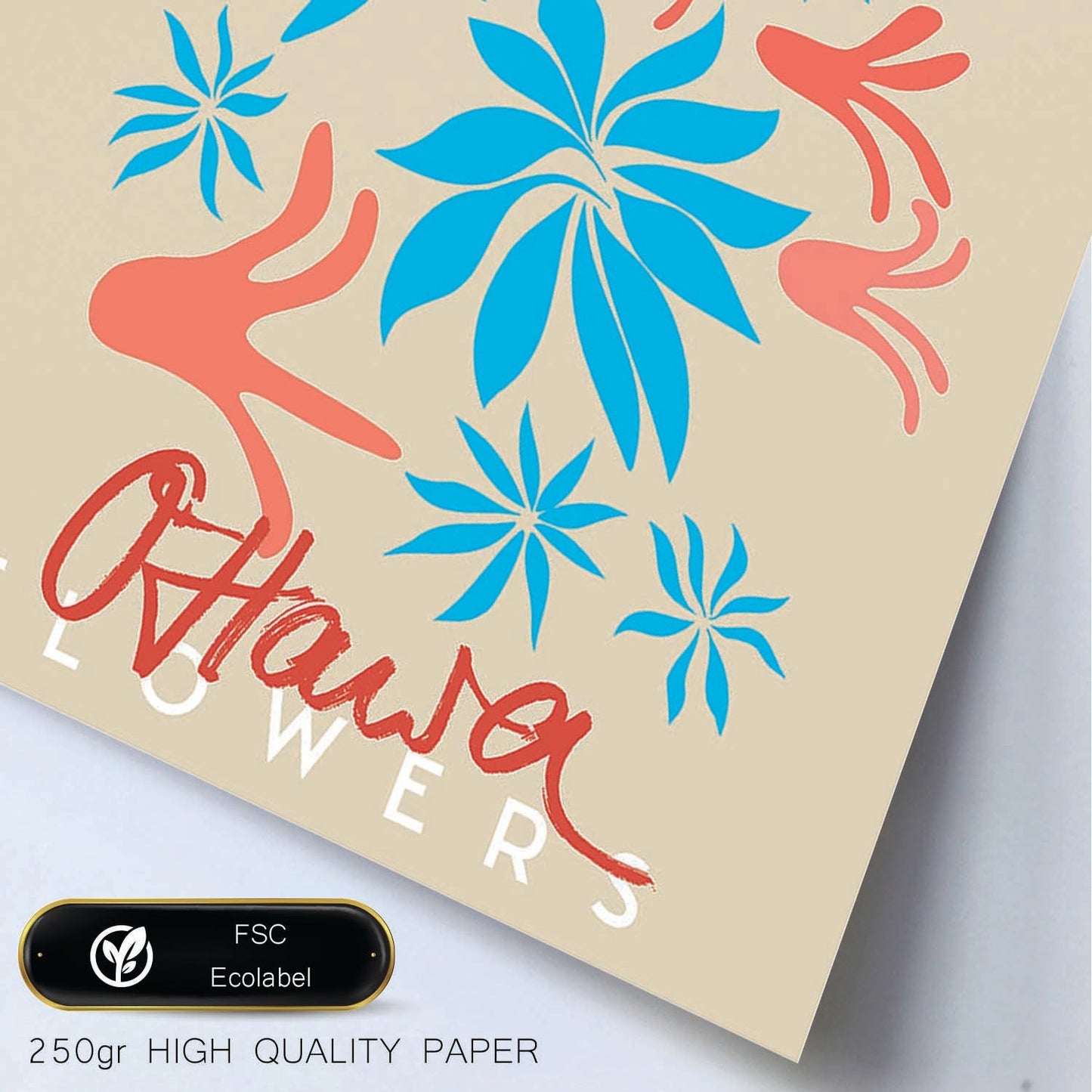 Lamina artistica decorativa con ilustración de Diseño floral abstracto Ottawa-Artwork-Nacnic-Nacnic Estudio SL