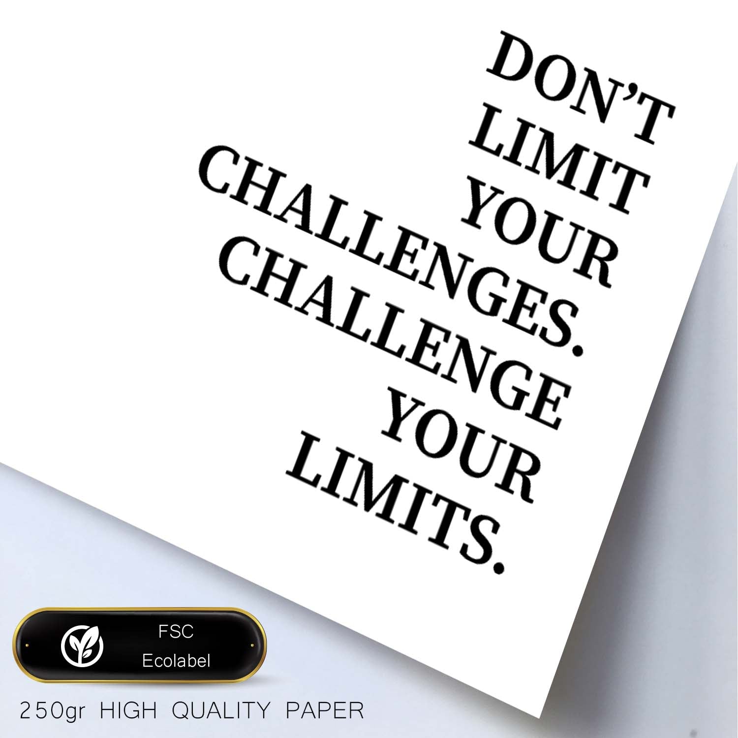 Lamina artistica decorativa con ilustración de dont limit your challenges estilo Mensaje inspiracional-Artwork-Nacnic-Nacnic Estudio SL