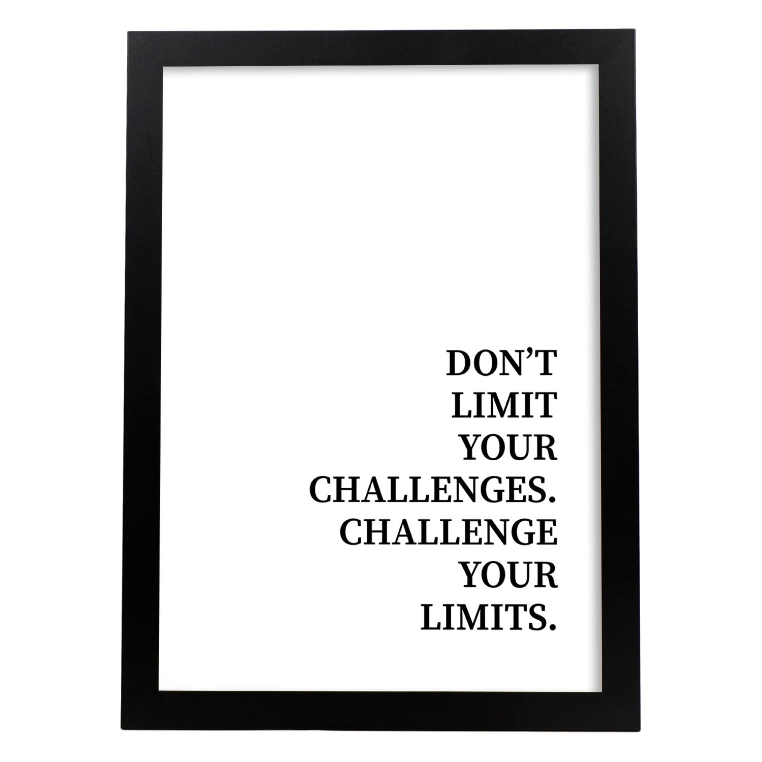 Lamina artistica decorativa con ilustración de dont limit your challenges estilo Mensaje inspiracional-Artwork-Nacnic-A3-Marco Negro-Nacnic Estudio SL