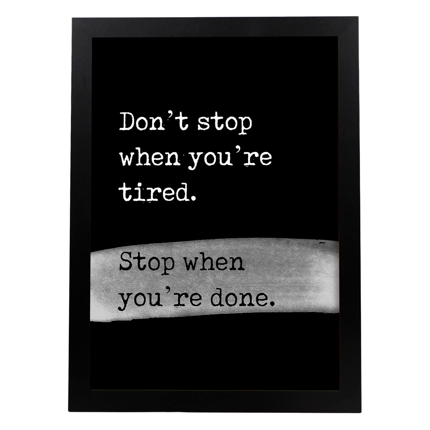 Lamina artistica decorativa con ilustración de dont stop estilo Mensaje inspiracional-Artwork-Nacnic-A3-Marco Negro-Nacnic Estudio SL