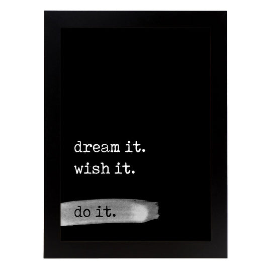 Lamina artistica decorativa con ilustración de dream it do it estilo Mensaje inspiracional-Artwork-Nacnic-Nacnic Estudio SL