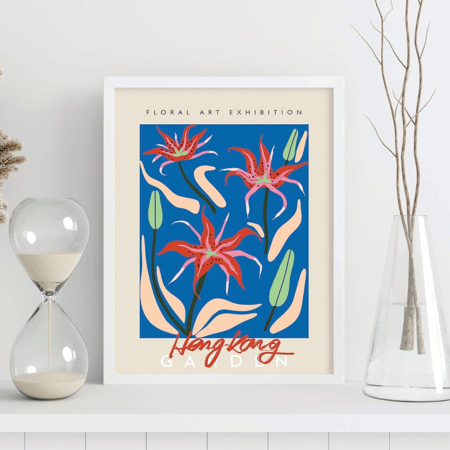 Lamina artistica decorativa con ilustración de Exposición de arte floral Hong Kong-Artwork-Nacnic-Nacnic Estudio SL