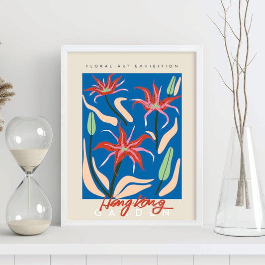 Lamina artistica decorativa con ilustración de Exposición de arte floral Hong Kong-Artwork-Nacnic-Nacnic Estudio SL