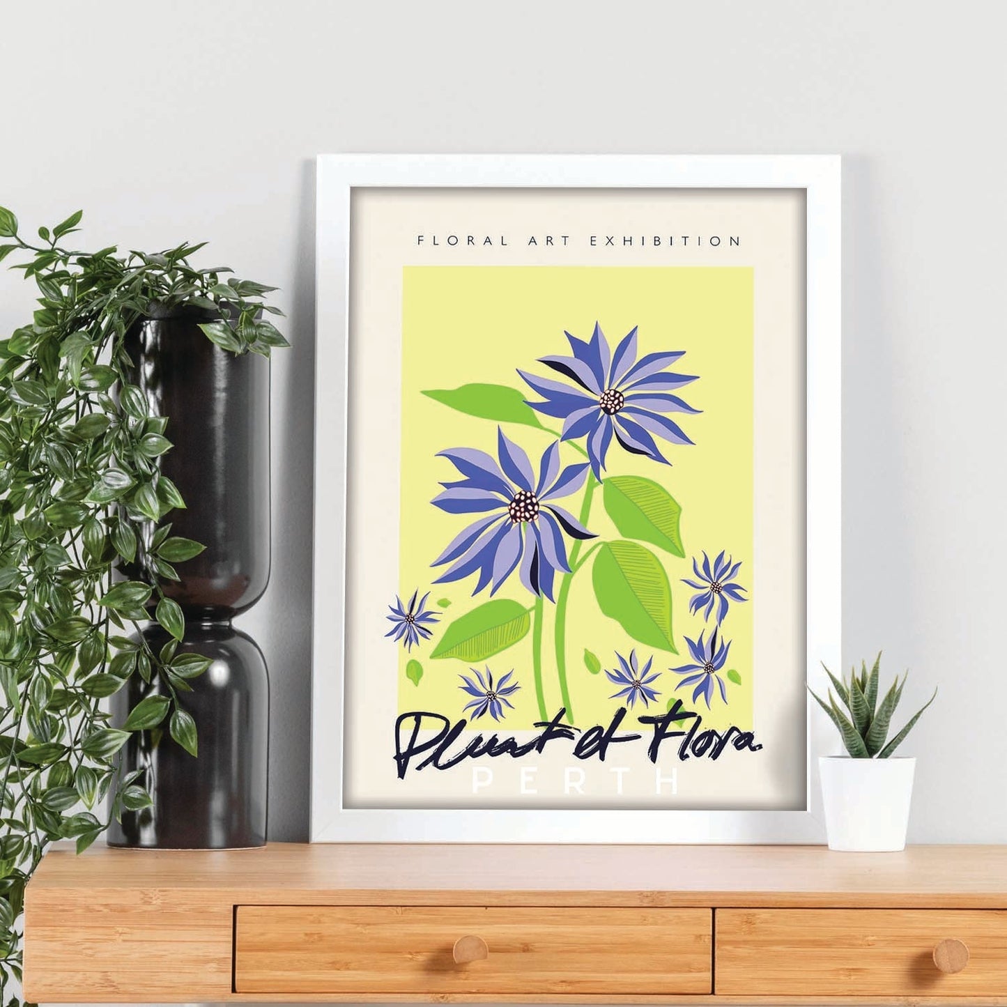 Lamina artistica decorativa con ilustración de Exposición de arte floral Perth-Artwork-Nacnic-Nacnic Estudio SL