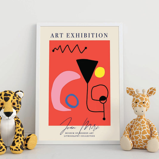 Lamina artistica decorativa con ilustración de Exposición Joan Miro 11 estilo Surrealista-Artwork-Nacnic-Nacnic Estudio SL