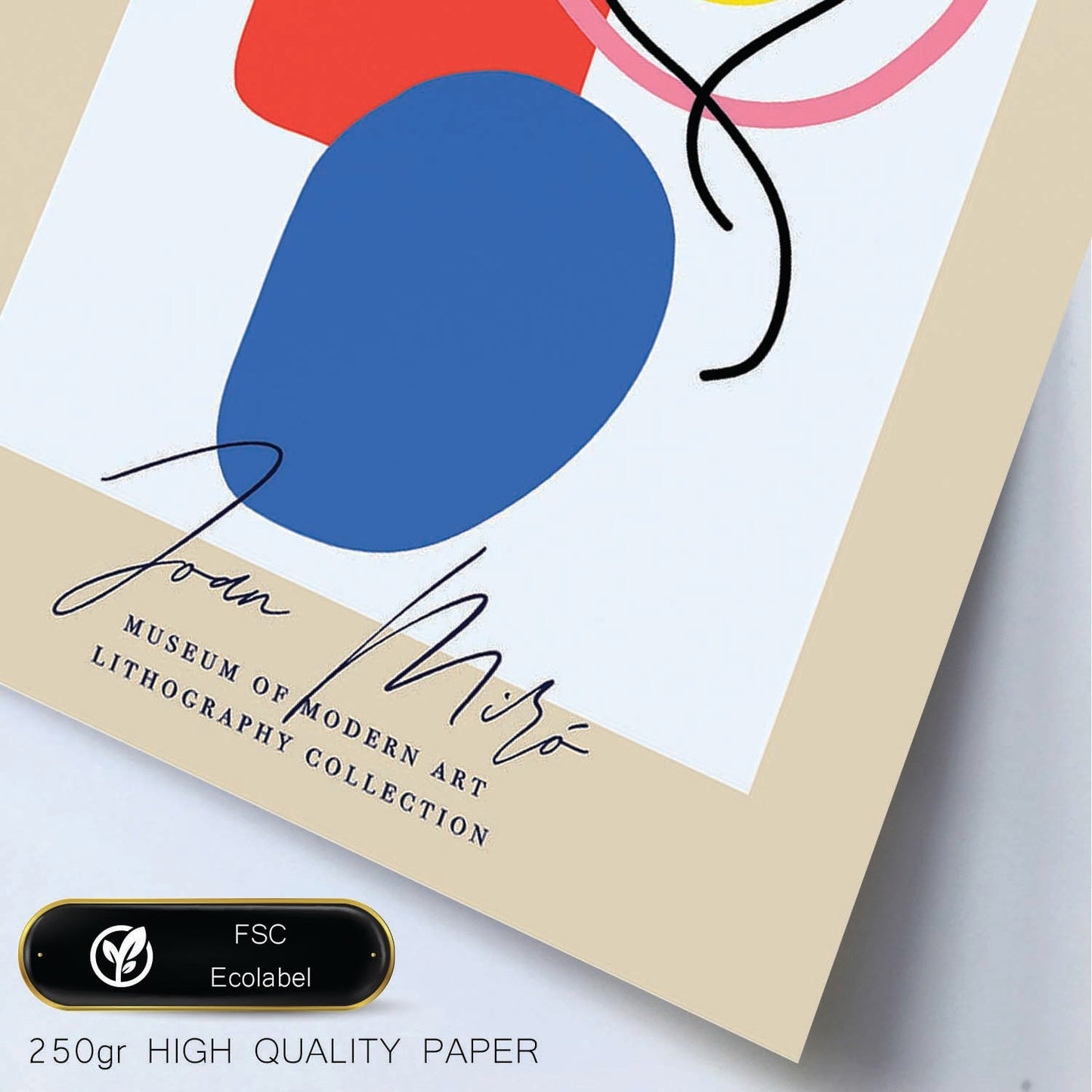 Lamina artistica decorativa con ilustración de Exposición Joan Miro 2 estilo Surrealista-Artwork-Nacnic-Nacnic Estudio SL