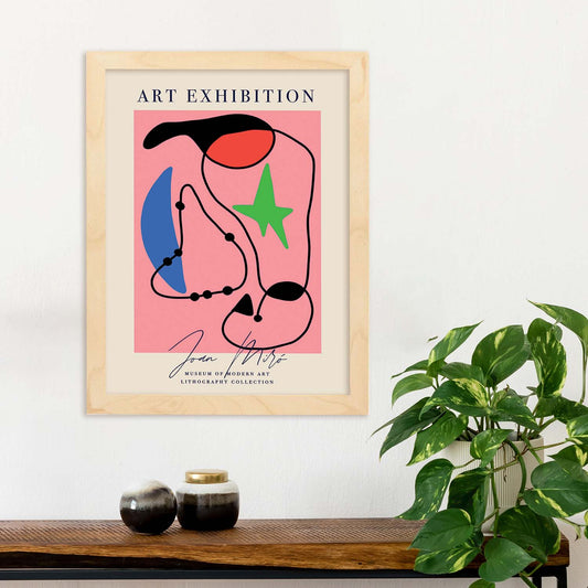 Lamina artistica decorativa con ilustración de Exposición Joan Miro 4 estilo Surrealista-Artwork-Nacnic-Nacnic Estudio SL