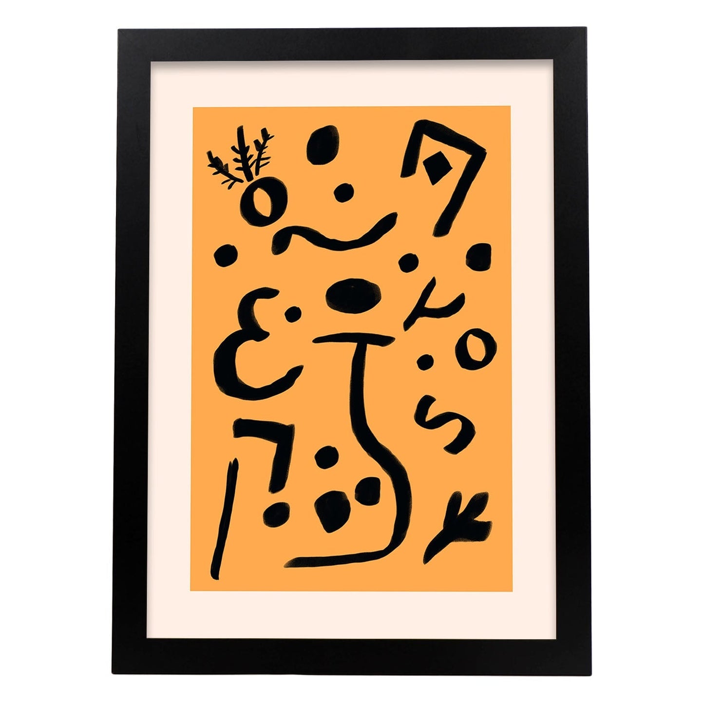 Lamina artistica decorativa con ilustración de Exposición Klee 3 estilo Expresionista-Artwork-Nacnic-A3-Marco Negro-Nacnic Estudio SL