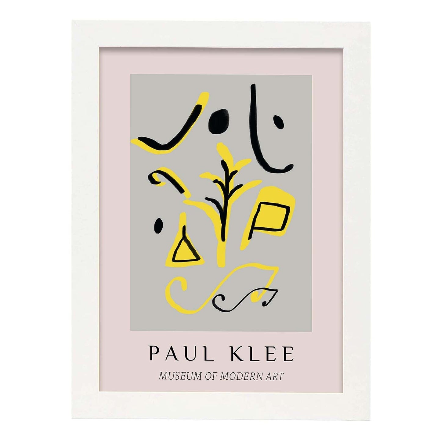 Lamina artistica decorativa con ilustración de Exposición Klee 7 estilo Expresionista-Artwork-Nacnic-A3-Marco Blanco-Nacnic Estudio SL